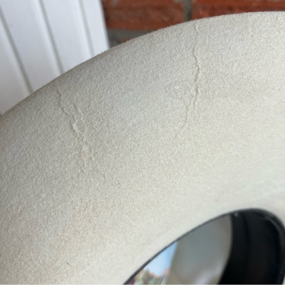 Vintage 60s Stetson Last Drop White Cowboy Hat Size 7 1/8 - Picture 11 of 16